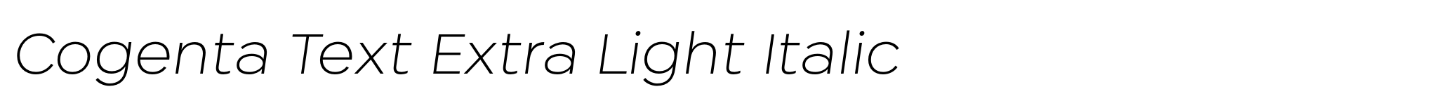 Cogenta Text Extra Light Italic image